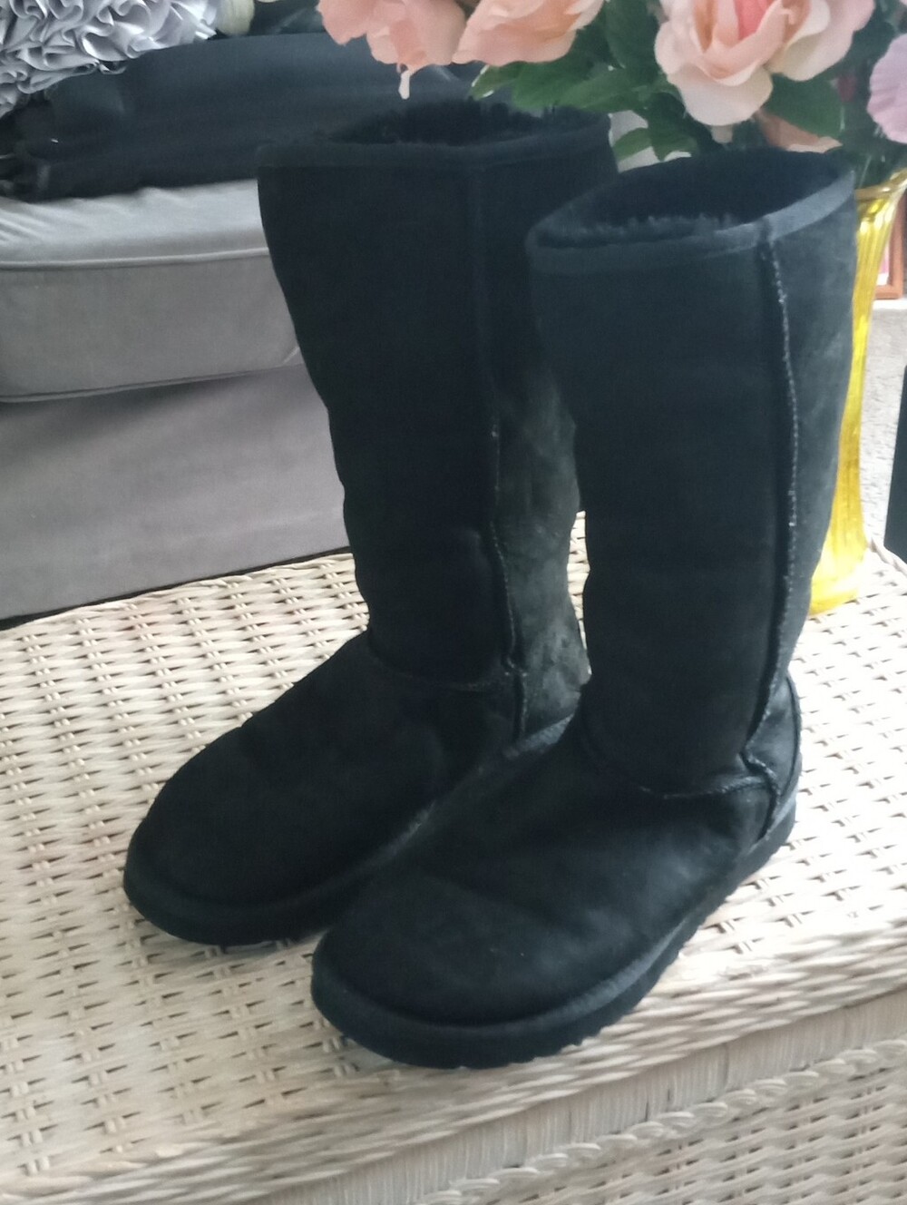 UGG Black Tall Classic Shearling Winter Boots